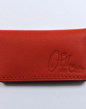 porte ticket cuir metro bus paris lyon maroquinerie rouge