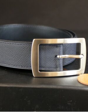 ceinture cuir bleu marine accessoire mode ofilducuir maroquinerie Lyon